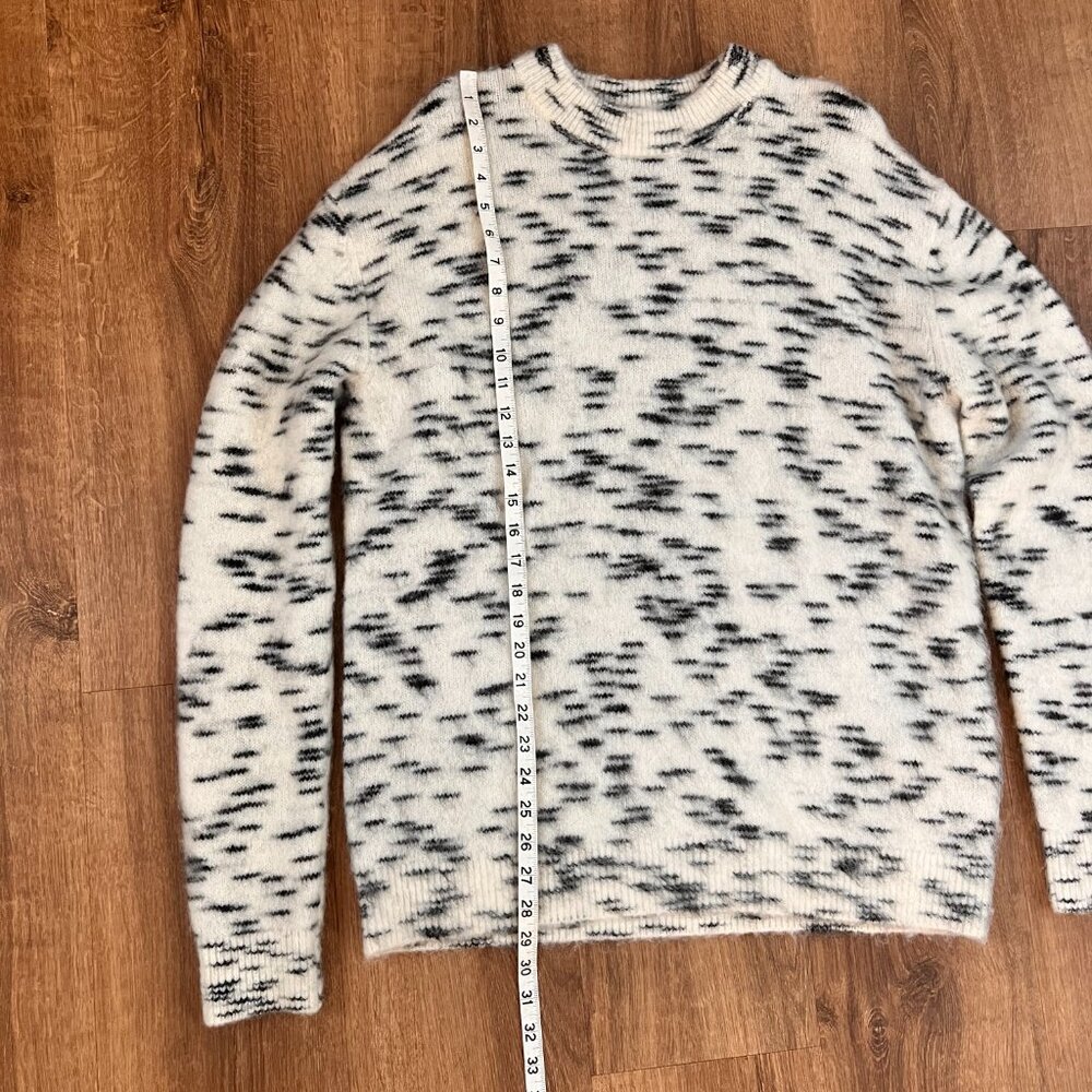 Acne Studios Black White Wool Mohair Blend Sweater Sz M - Picture 6 of 10